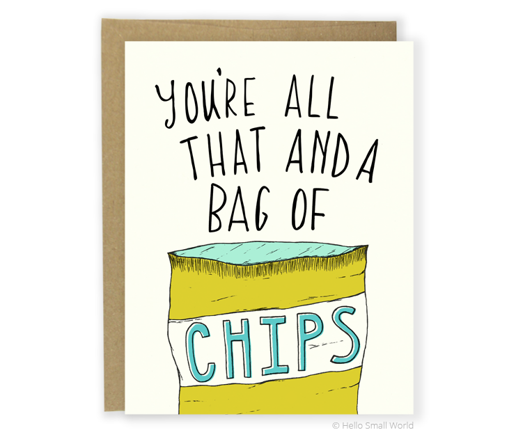 bag of chips card