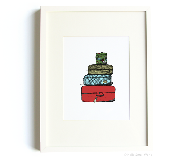 luggage 8x10 print