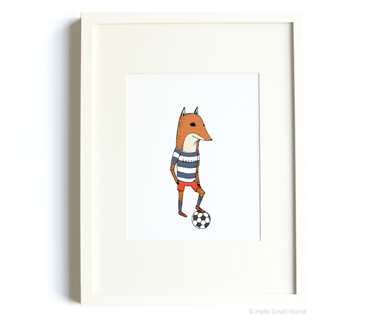 soccer fox 8x10 print