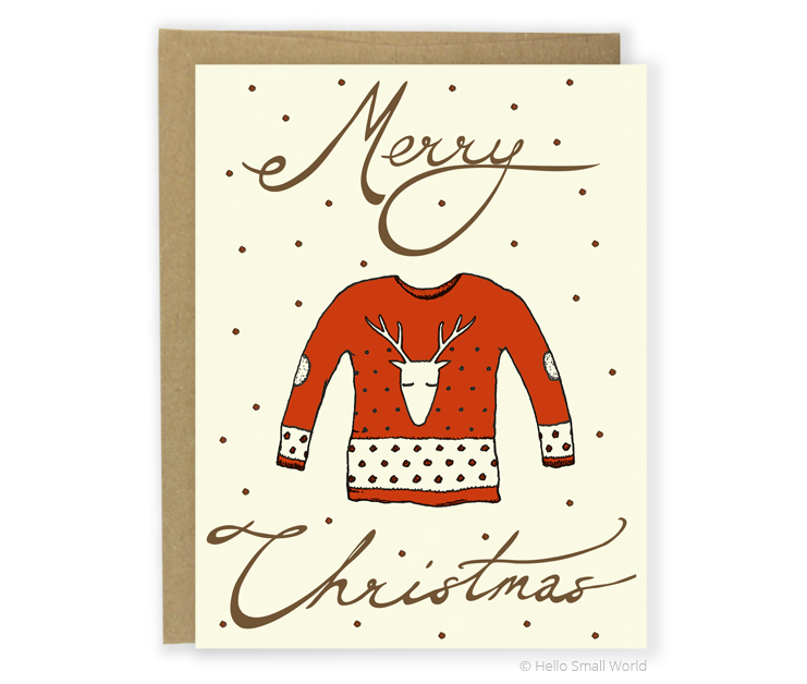 ugly christmas sweater card