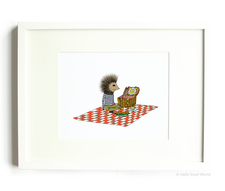picnic porcupine 8x10 print