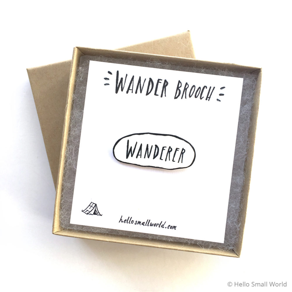 wanderer brooch in box