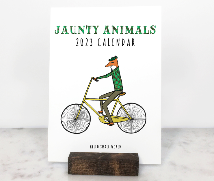 2023 jaunty animals calendar