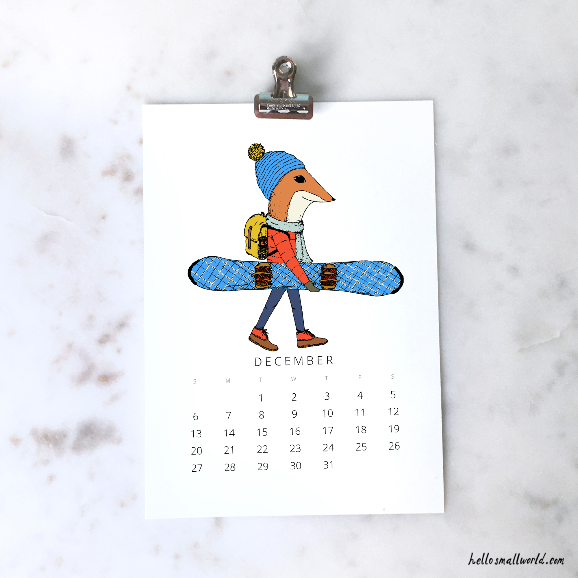 december 2026 calendar